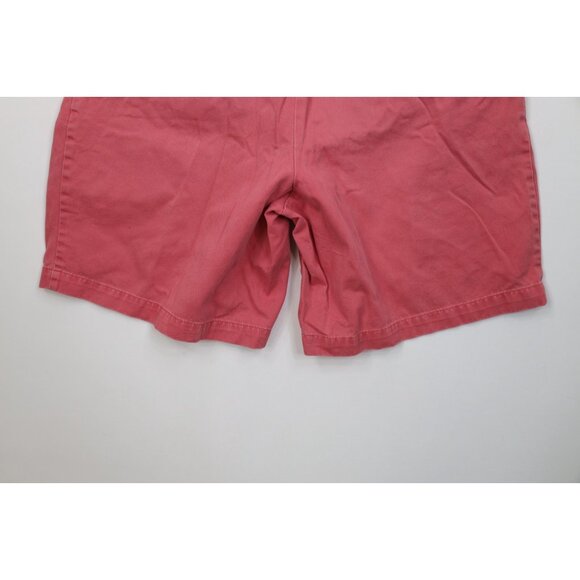 Vintage 90s Ralph Lauren Mens 34 Distressed Above Knee Chino Golf Shorts Pink - Picture 14 of 16